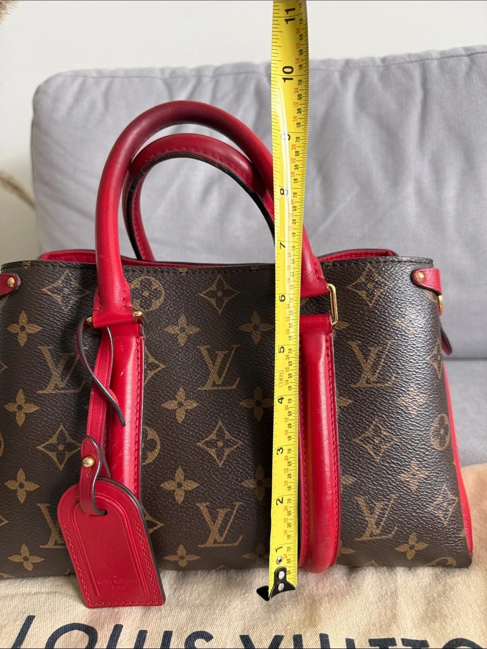 Louis Vuitton Small Soufflot Tote Monogram Canvas with Leather
